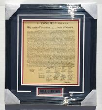 PSA President BILL CLINTON Signed Autographed FRAMED Declaration Of Independence picture