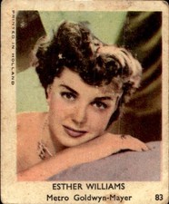 Card Klene Val Gum Bubble gum actors Amsterdam 1954 # 83 ESTHER WILLIAMS picture