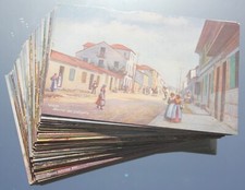 ROYAL MAIL STEAM PACKET LINE V RARE SET OF 71 POSTCARDS OF EXOTIC PORTS C-1900'S picture
