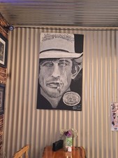 48x32 Original Painting JB Mauney 2X PBR World Champion Signed Skot Lain Wyoming picture
