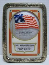 Old WELK'S MOBILGAS SERVICE STATION Ad Sign NAZARETH PA Star Spangled Banner USA picture