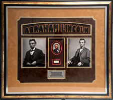 Abraham Lincoln Autographed Cut Signature Custom Framed with Photos picture