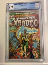 STRANGE TALES 169 CGC 9.2 NM- WHITE PAGES 1973 NEW CASE IST BROTHER VOODOO COLAN picture