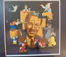 Walt Disney Mosaic Puzzle Sorcerer Dumbo Fairies Snow White Framed LE100 Pin Set picture