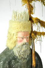 Amazing German Santa Claus/ Belsnickel Candy Container Glasscrown approx. 1890 picture