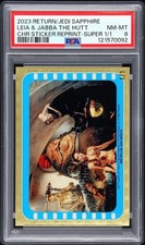 ⭐️PRODUCT HIT 2023 Topps Chrome Sapphire 1/1 LEIA & JABBA STICKER SUPERFRACTOR⭐️ picture