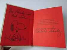 Charles Schulz book Snoopy's Philosophy signed with Snoopy Drawing picture