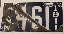 1911 Minnesota license plate porcelain 11 MN low number shorty picture