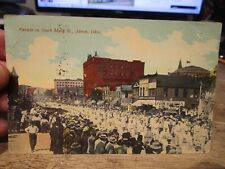 Y6 Vintage Old OHIO Postcard AKRON South Main Street Parade Memorial Day Veteran picture