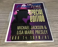 Lisa Marie Presley & Michael Jackson Primetime 1995 Special Laminated Press Pass picture