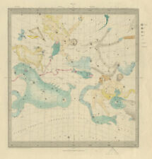 ASTRONOMY CELESTIAL Star map chart signs 1 Vernal Spring Equinox. SDUK 1874 picture