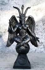 Satan Goat Baphomet Statue Infernl Vortex Kamkha Control Lu-st Money Power 6.5