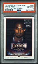 2020 Leaf Decision Kanye West Election Day Stamp #342 PSA 10 Gem Mint #/45 POP 1 picture