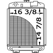 219931 Tractor Radiator, 14-7/8 x 15-1/2 x 1-1/4  - Fits Ford/New Holland picture