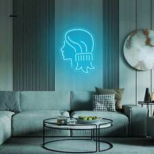 50cm Girl Combing Hair Neon Signs LED Night Light Custom Mothers Day Gift Wall picture