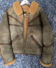 RRL Shearling Flight Jacket Vintage Air Force Men Rare Ralph Lauren Model Limite picture