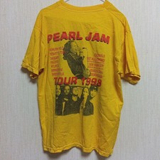 Pearl Jam 1998 Tour T-Shirt Size L, Yellow, Collectible Item picture