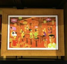 Disney Disneyland Trader Sam's Enchanted Tiki Bar SHAG Framed Canvas Art 25