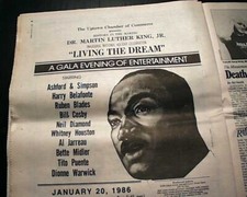 Historic 1st MARTIN LUTHER KING JR. DAY Holiday Observance 1986 NY Advertisement picture