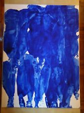 SYMPHONY IN BLUE 30'' X 40'' CANVAS ABSTRACT PAINTING BY COMIC ARTIST JAMES CHEN picture