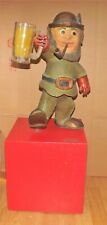 COMPOSITION LEPRECHAUN HOLDING BEER & SMOKING PIPE BARBACK STATUE ST.PATRICK'S D picture