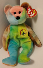 Ty Beanie Baby Peace Bear Original Rare Find Limited Production Collectors picture