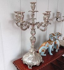 KAISER WILHELM II sterling silver candelabra vtg german royalty WWI holland art picture