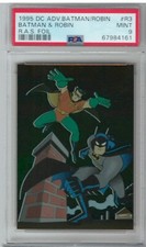 PSA Mint 9 1995 SkyBox The Adv of Batman & Robin R.A.S. Foil Insert Card POP 1 picture