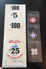 INCREDIBLE SANDS CASINO CHIP ORIGINAL ART USED FOR HUGHES 1972 ONE OF A KIND picture