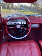 Good condition White 1963 corvair 6 cylinder convertible with red interior picture