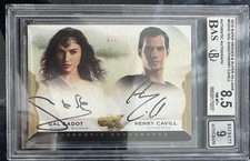 2019 CZX Super Heroes Gal Gadot Wonder Woman Henry Cavill Superman Auto /5 BGS 9 picture
