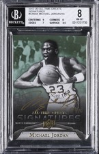 2012 UD ALL-TIME GREATS SIGNATURES MICHAEL JORDAN BGS 8 picture