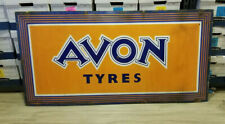 Vintage Porcelain Sign Avon Tyres Tires Gas service station man cave RARE picture