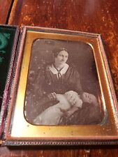 Touching Postmortem 1/4 plate Daguerreotype Mother With Dead Child picture