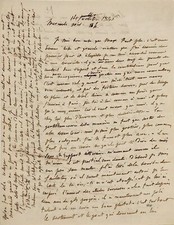 Gustave FLAUBERT - Long and beautiful autograph letter to Louise Colet. 1846. picture