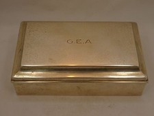 Important Sterling Hand Made Cartier Cigarette Box G.E.A from Pres. Eisenhower picture