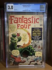 FANTASTIC FOUR 1 💥CGC 3.0💥 1st App Mr Fantastic Human Torch Thing NO CHIPPING picture