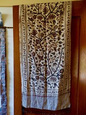Antique 19th c Java Silk Batik Wedding Scarf picture