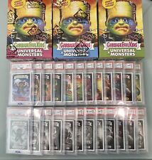 2019 GARBAGE PAIL KIDS PSA 10 UNIVERSAL MONSTER SET COMPLETE WITH 3 BOXES picture