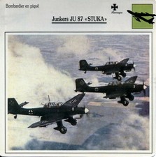 Militaria - Plane data sheet - German bomber Junkers JU 87 STUKA picture