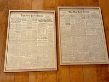 Original New York Times Oct 29 & 30 1929 Full Paper Great Depression Vintage picture