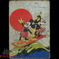 Walt Disney signed Vintage Mickey & Minnie Mouse Book Cover JSA LOA Auto Z1694 picture