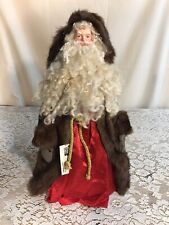 Vintage Handcrafted Father Christmas Old World Santa Doll 18” Candy Nuebel picture