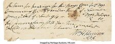 Early, President William Henry Harrison Signed Document, One Page, November 1794 picture