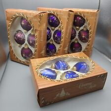 Vintage Nativity Starburst Glass Ornaments 4 boxes (16) Christmas new picture