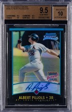 2001 BOWMAN CHROME AU #340 ALBERT PUJOLS BGS 9.5 picture