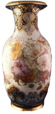 Large Antique 19thC French Bayeux / Valentine Porcelain Vase Porcelaine France picture