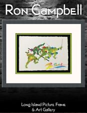 Ron Campbell Teenage Mutant Ninja Turtles Cartoon Signed Giclee Print Framed picture