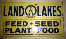 Land O' Lakes Feed Seed Plant Food Antique Sign picture