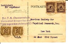 RARE “German Philosopher” Traugott Konstantin Oesterreich Hand Signed Postcard picture
